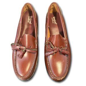 Bass Weejuns Womens Wine Colored Tassel Loafers Shoes Size 8 1/2 B NEW